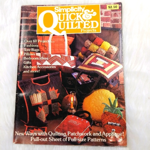 BOOK Vintage Simplicity Quick & Quilted Projects, includes Uncut pull-ou… - Picture 1 of 13